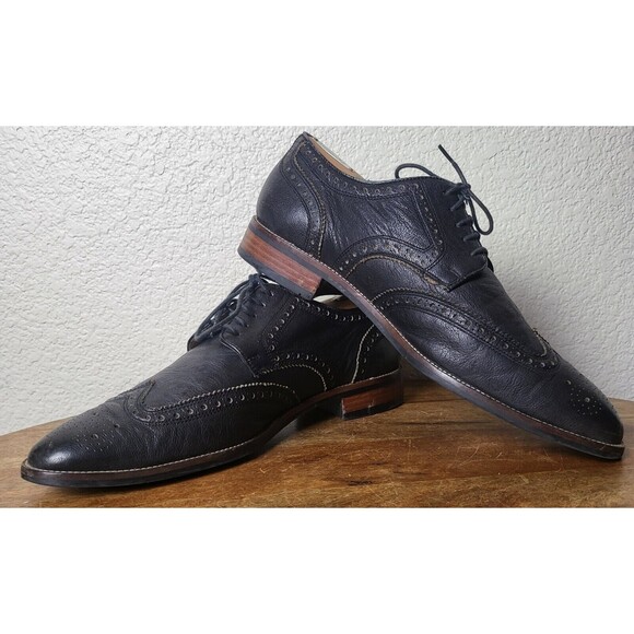 Vintage Cole Haan Grand.OS Mens Size 10 M Black Leather Wingtip Oxford Shoes main image 7